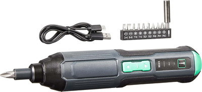 by SKIL 4V Cordless Stick Screwdriver with 10-Piece Bit Set, USB Cable, LED Ligh