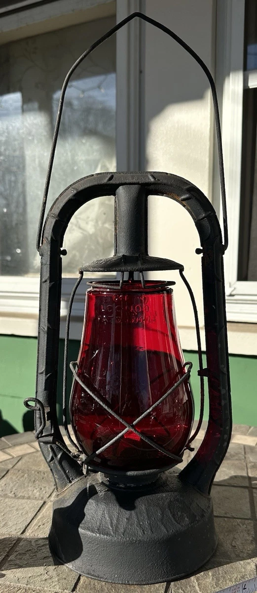 DIETZ 10 『monarch』Custom RED eye Vintage Dietz Monarch Red Globe Lantern - Made in Syracuse, New