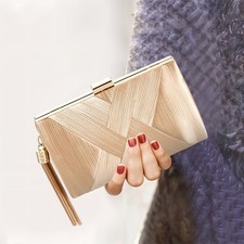 Women Evening Clutch Bag Tassel Handbag for Wedding Cocktail Prom Party Purse