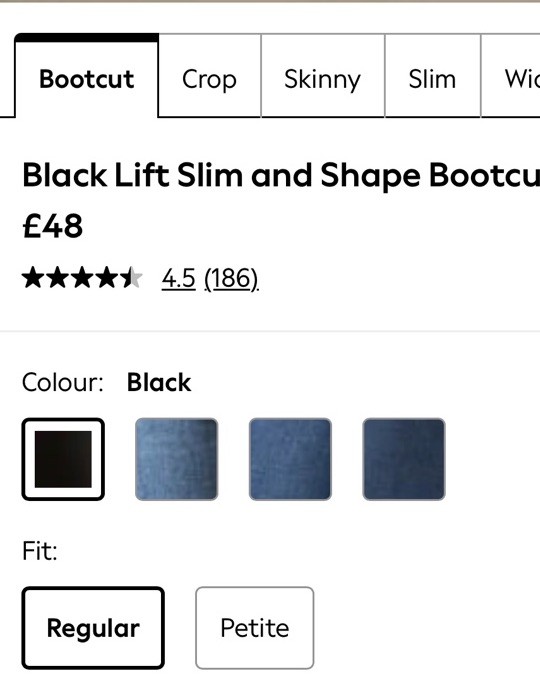 NEW NEXT Black Bootleg Jeans Liftslim Bootcut Size 17 R Rrp £48 image 3
