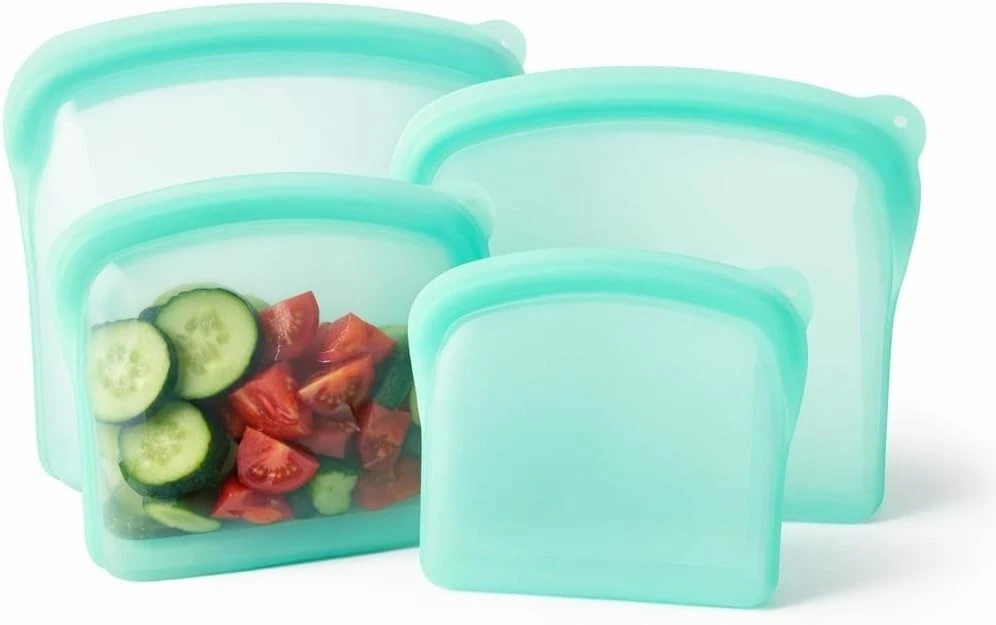 Blue Reusable Silicone Storage Bags – 4-Pack Portable for Cold or Hot
Opens in a new window or tab