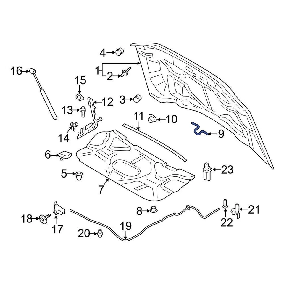 For Ford F-450 Super Duty 17-22 Ford HC3Z16K689A Front Hood Latch Striker Plate Foto 2 de 4
