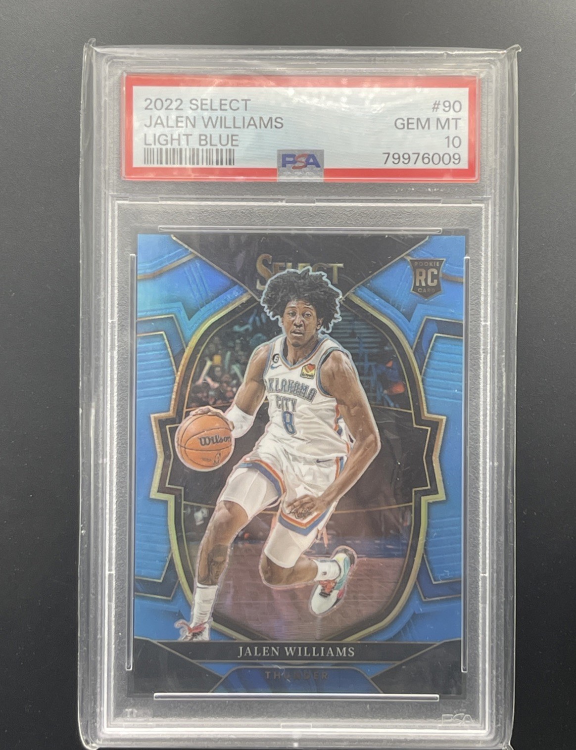 2022 Panini Select Light Blue Prizm Jalen Williams PSA 10 /299 RC Rookie #90