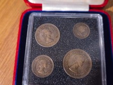 1953 Maundy Money Set, Queen Elizabeth II, Uncleaned, High Collector Grade