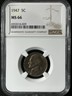 1947 5C Jefferson Nickel NGC MS66 6553216-029 Philadelphia Jefferson