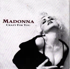 Madonna Crazy For You 1991 German Vinyl 7" 45 RPM Single NEAR MINT/EXCELLENT