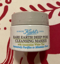 KIEHL'S RARE EARTH DEEP PORE CLEANSING MASQUE, 0.5 OZ, 14 ML, SMALL SIZE, NEW 