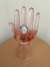 Vintage Rainbow Moonstone Sterling Silver Ring Size 7.25