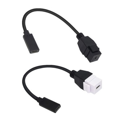 USB C Type C Keystone Jacks Adapter Insert Cable 10Gbps Female to Female Adapter