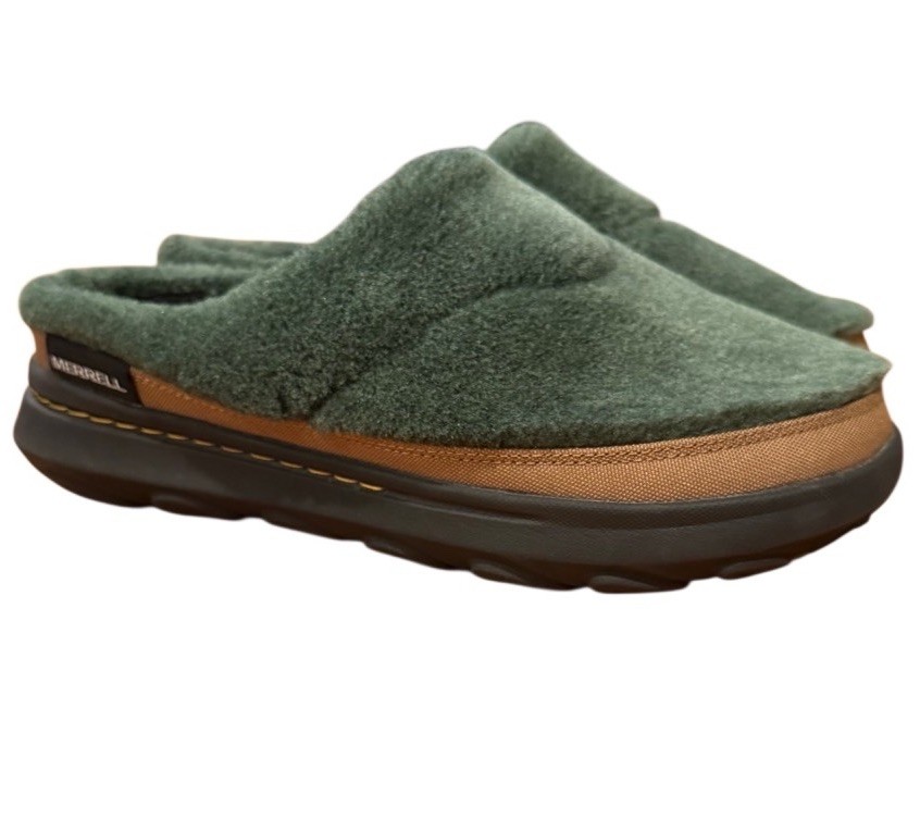 MERRELL HUT MOC 2 SLIDE GOZY UOMO USA TAGLIA 8 COLORE VERDE