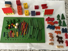 Vintage wood peg toy Dusmya free ship