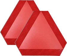 2 PCS Slow Moving Vehicle Sign, 8×7 Inches Reflective 2 Pcs 
