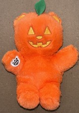 BABW Build a Bear Workshop Mini Beans PUMPKIN BEAR 7" Plush Stuffed Animal US58