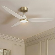 54" Ceiling Fan with Light  Remote Control, Quiet Reversible DC Motor, 6-Spe...