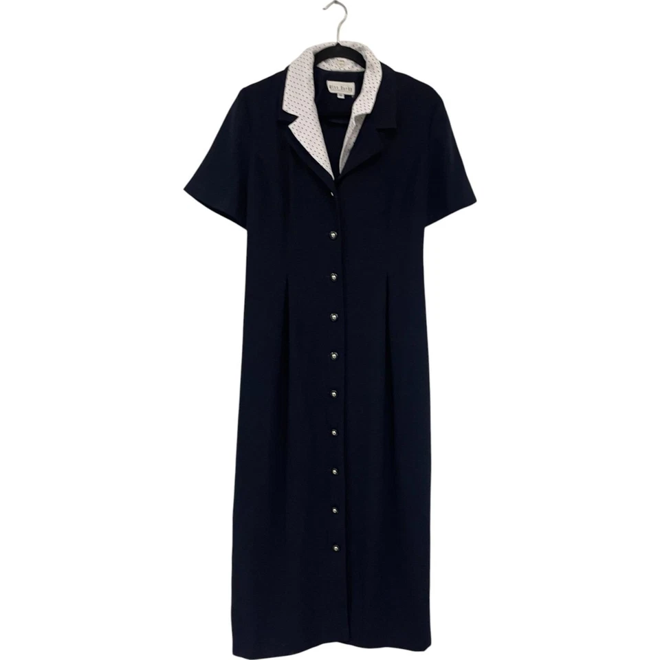 Vestido midi de colección Miss Dorby para mujer azul marino talla 10 funda profesional oficina Foto 2 de 4