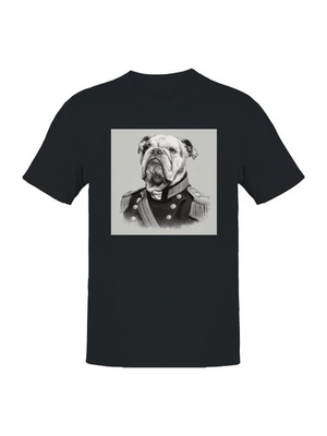 #ad #ad Noble Bulldog Officer Portrait Men#x27;s T shirt $9.99