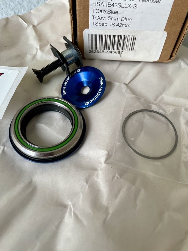 Industry Nine Irix IS 42mm Headset Upper Assembly Blue top Hope Chris king