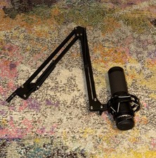 HyperX QuadCast S RGB USB Microphone Black w/ Boom Mount Untested