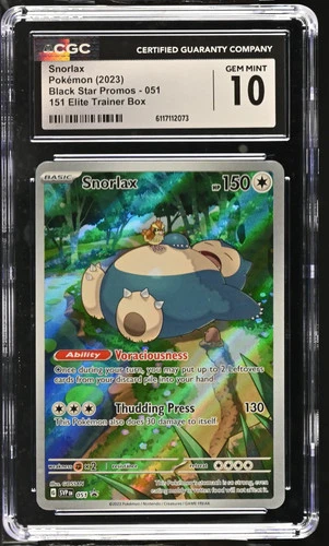 2023 Pokemon Black Star Promos Snorlax 151 Elite Trainer Box CGC 10 #051
