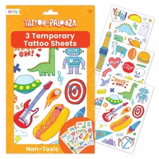 Awesome Doodles Temporary Tattoos Set for Kids Birthday Party Favors