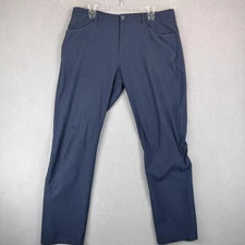 Vuori Pants Mens 34x31 Navy Blue Stretch Performance Casual Athletic Zip Pocket