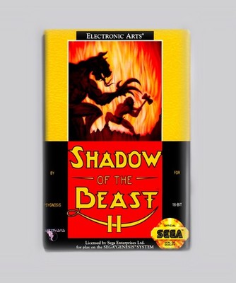 Shadow Of The Beast II / Sega Genesis - 2''x3'' Fridge MAGNET (game retro 2