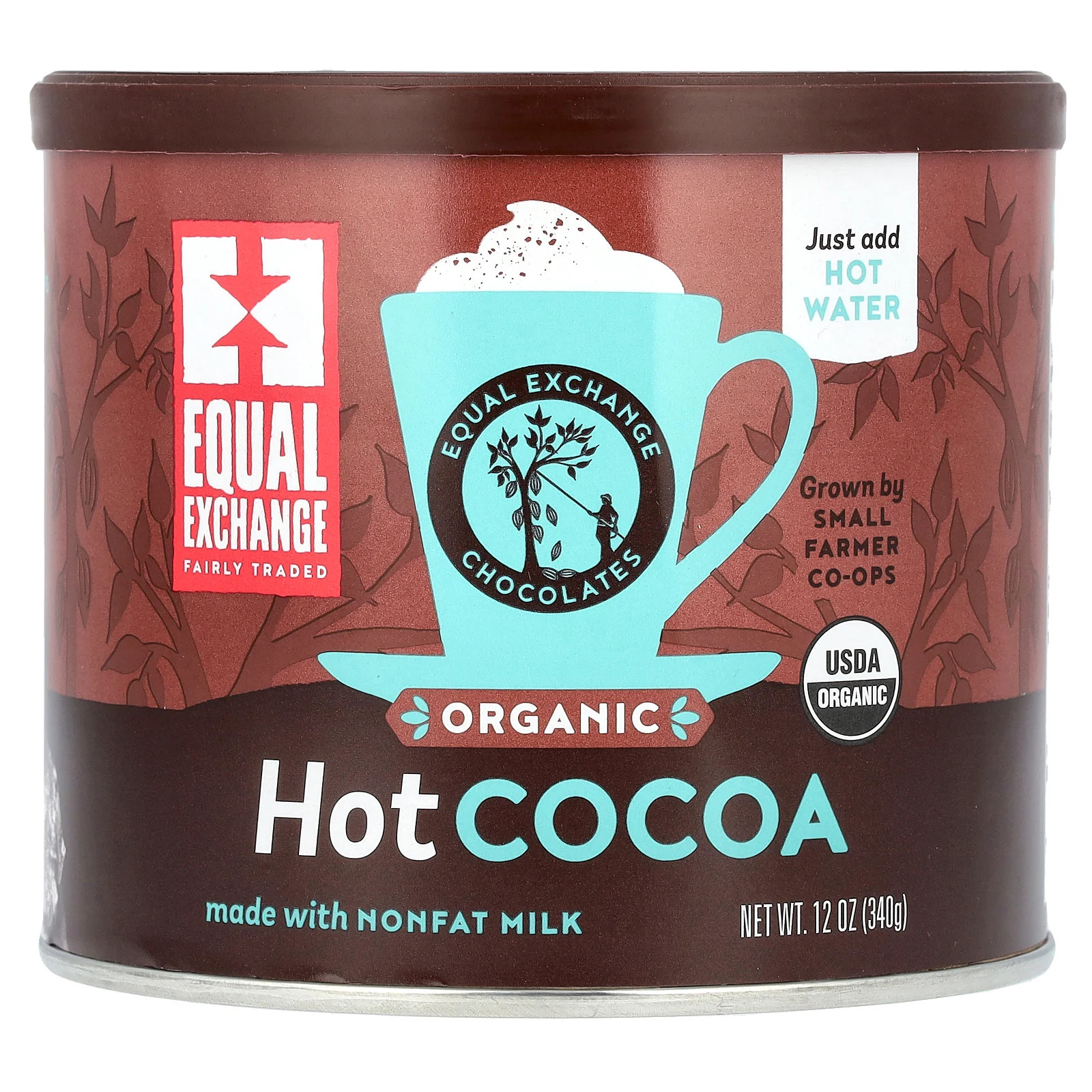 Equal Exchange Organic Hot Cocoa 12 oz 340 g Fair Trade, Kosher, Organic