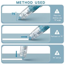 White Smooth Portable Lightweight Reliable Retractable White Correction Tape Set