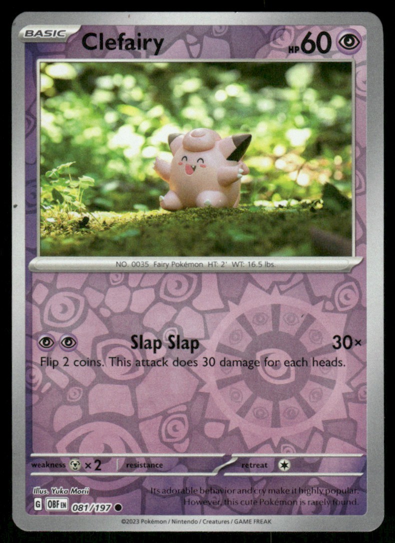 2023 Scarlet & Violet Series - Obsidian Flames Clefairy Common #81