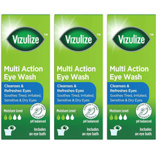 Vizulize Eye Wash for Red tired Eyes 300ml - Pack of 3