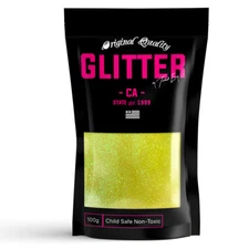 Orange Neon Fluorescent Ultra Fine Glitter Powder Dust 100g 3.5oz Arts & Crafts 