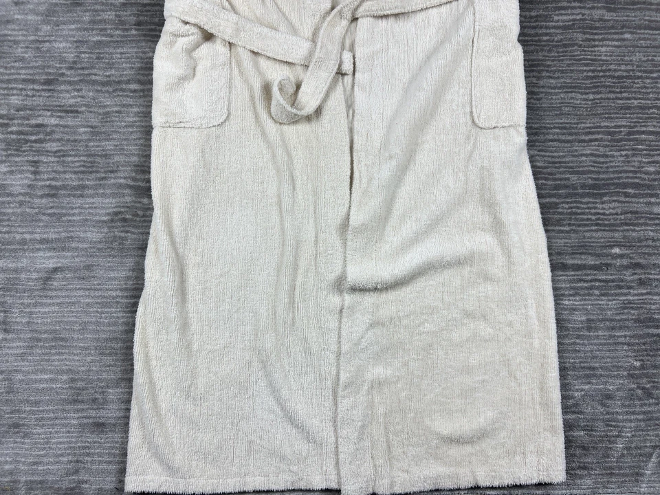 Bata J Crew para mujer 6 marfil larga 100 % algodón chenilla Australia Foto 3 de 4