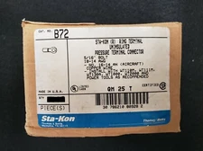 Thomas & Betts Sta-Kon (Qty 100) B72 Wire Ring Terminals 18-14 AWG, 5/16" Bolt