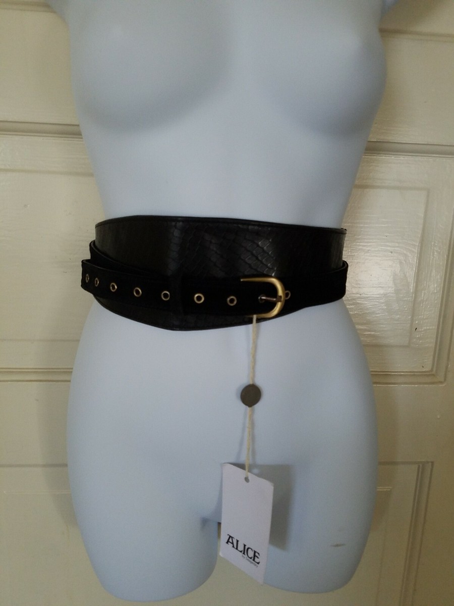 ALICE BY TEMPERLEY BLACK RUBY TEXTURED BELT SZ 2 | eBay display picture 3