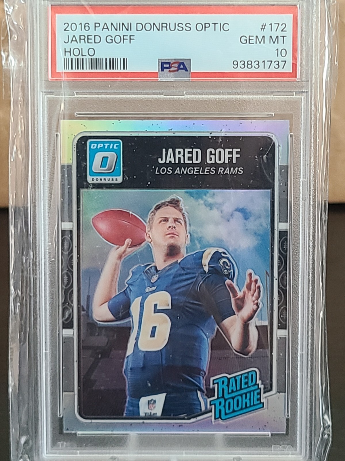 2016 Donruss Optic - Rated Rookie Holo #172 Jared Goff (RC) PSA 10