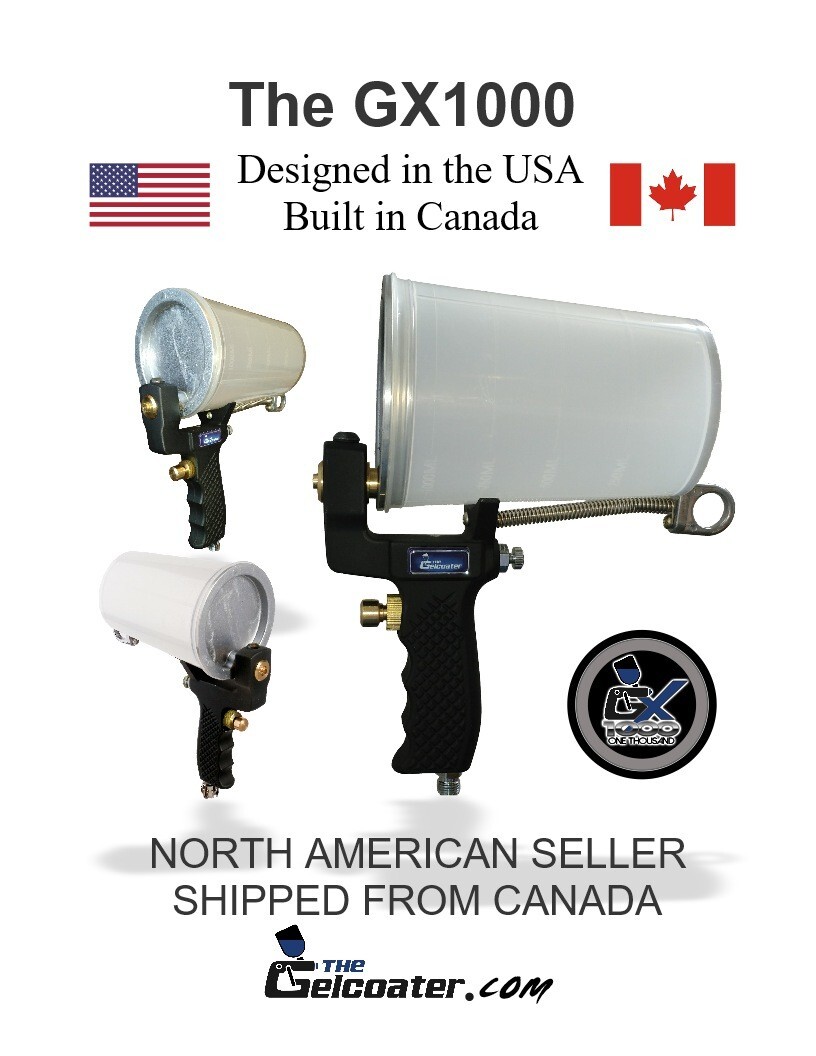 The Gelcoater GX1000 Gelcoat Spray Gun with Grelly USA