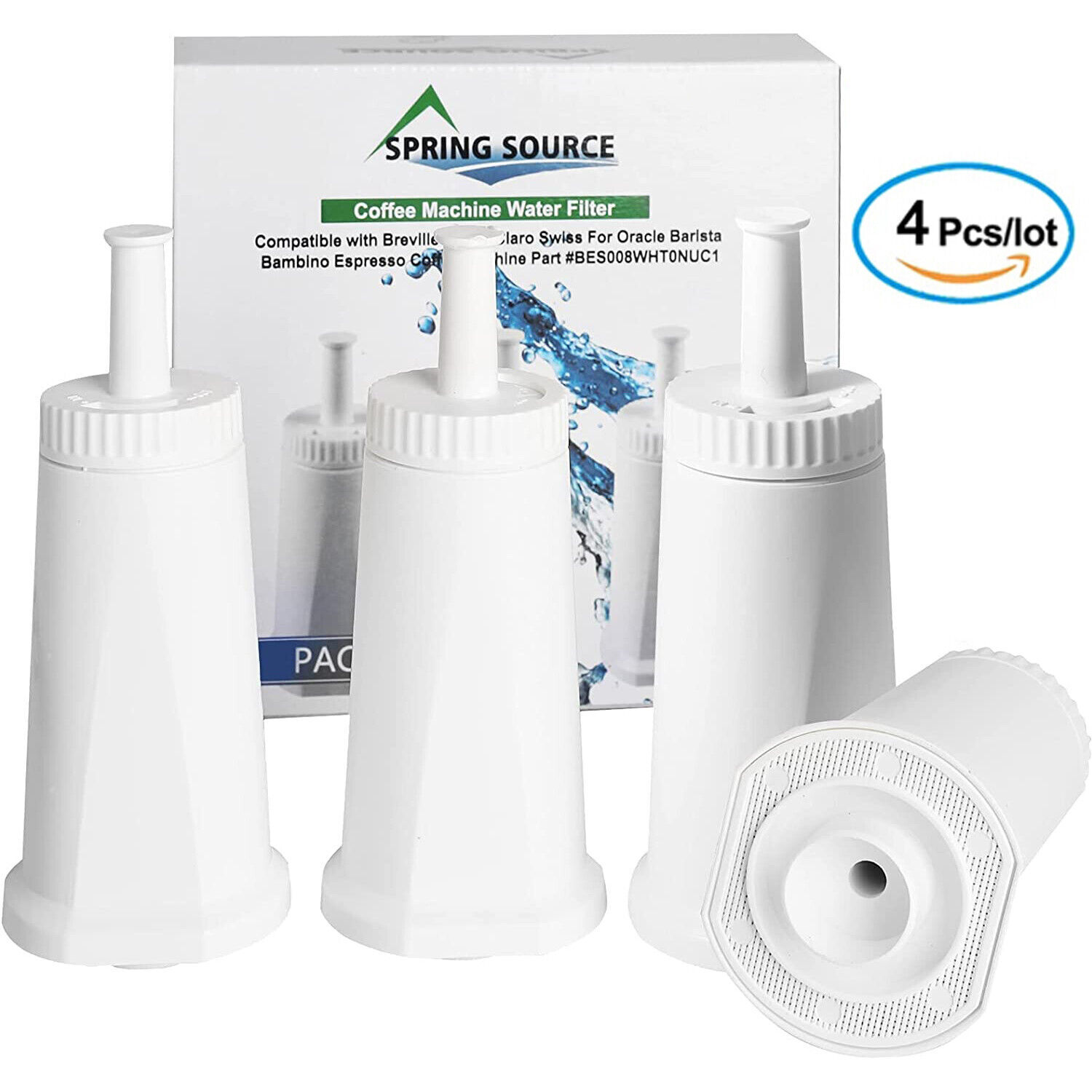 4Pack Water Filter For Sage Barista Express Coffee Machine Water