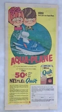 1969 Sunday ad page for Nestle's Quik - Aqua Plane 6 inch action model toy