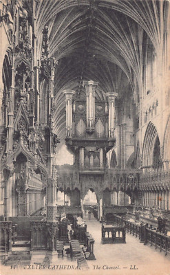 POSTKARTE - EXETER KATHEDRALE - DER CHOR - LL - LEVY & SONS - DEVON