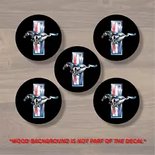 Ford Mustang Wheel Center Cap Overlay x5, Vinyl Decal Sticker