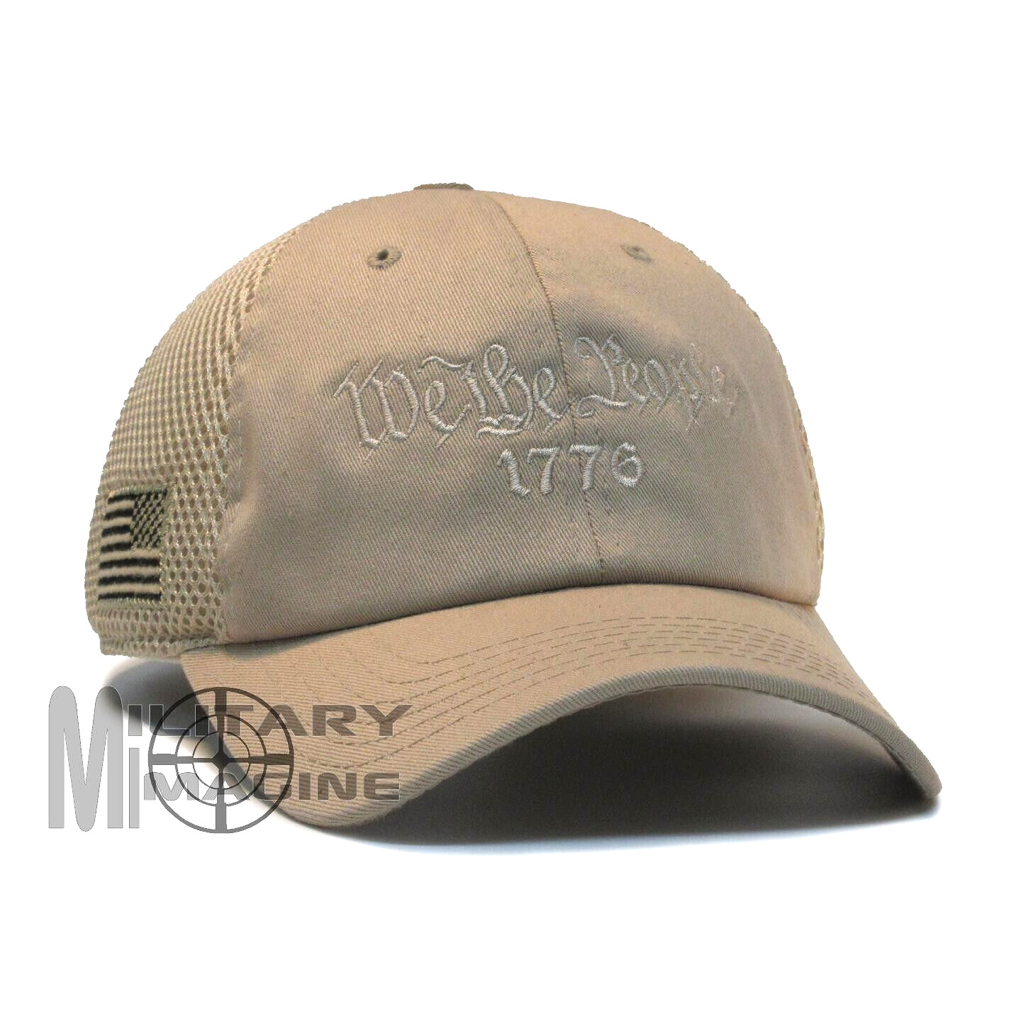 American Flag 1776 Flag Hat Grunt Style Embroidered American Flag