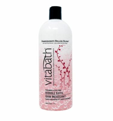 Vitabath Bubble Pomegranate Bellini Blush  Bubble Bath 33.8 fl oz/1L