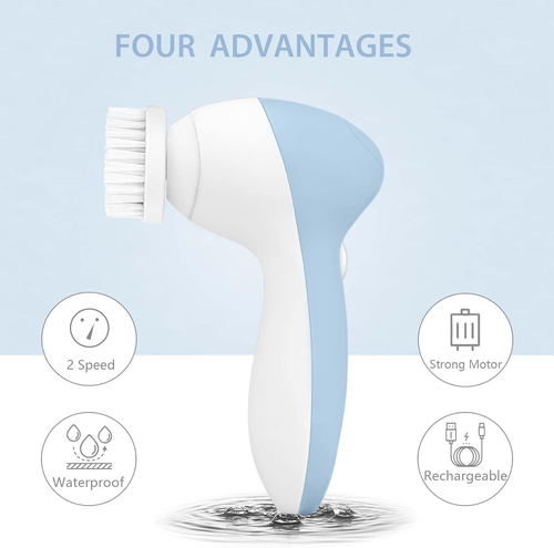 Rechargeable Facial Cleansing Spin Brush Set with 7 Exfoliating Brush Heads - Co - Picture 3 of 12