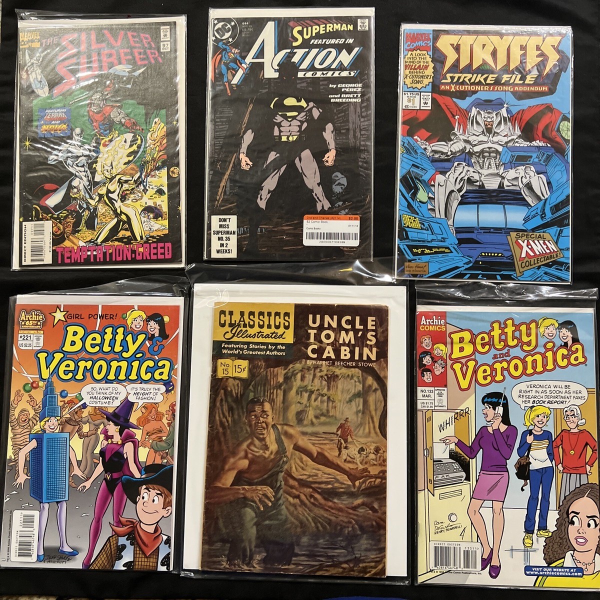 アメリカの新聞漫画　レトロ　希少本　７０s LOT OF 6 VINTAGE 60's 70's 80's & 90's COMIC BOOKS SEE PHOTOS Lot