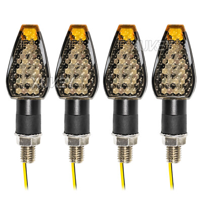 4x LED Motorrad Blinker Miniblinker Licht Universal Roller Mit E-Prüfzeichen 12V