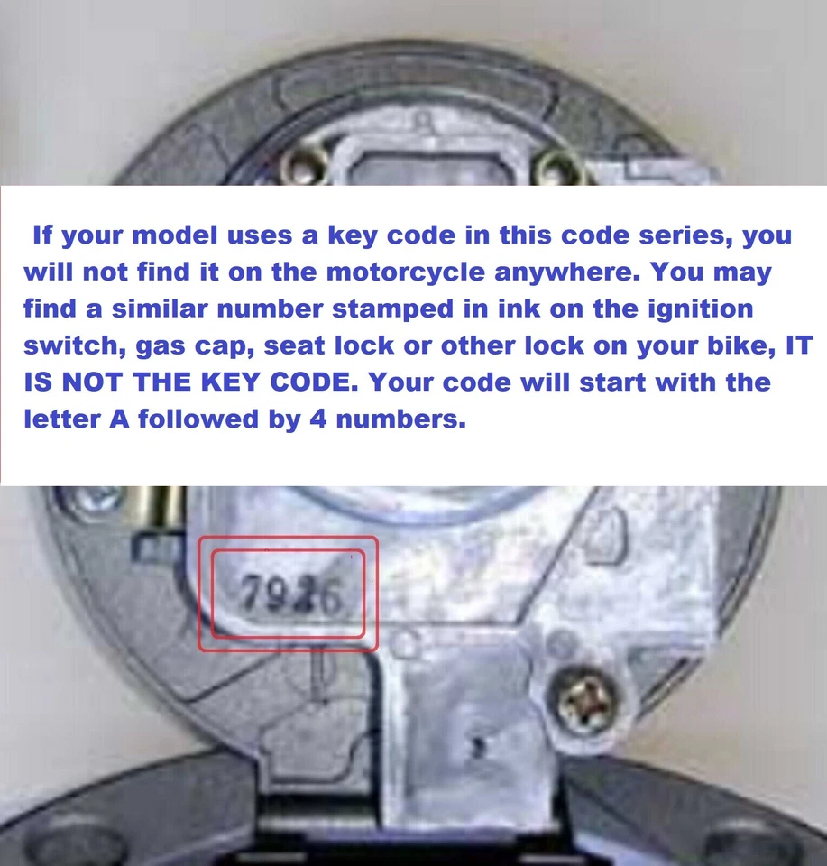 Llave de repuesto para llaves de moto scooter Yamaha cortada a tu código A7251-A7500 Foto 2 de 3