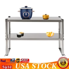 Stainless Steel Work Table Food Prep Shelf Station Commercial Kitchen Restaurant