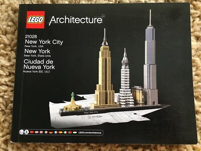 123 LEGO Architecture 21028 NEW YORK CITY 598pc SET Complete w