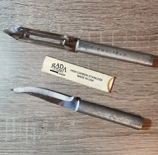 Vintage Rada Cutlery Aluminum Handle Paring Knife Vegetable Peeler