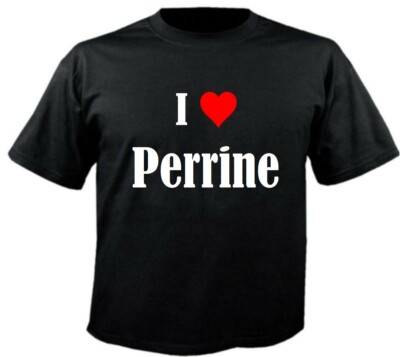 T-Shirt I Love Perrine für Damen Herren und Kinder Farben Schwarz Weiss Pink